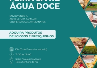 Produtores de Água Doce promovem no sábado, nova Feira Livre