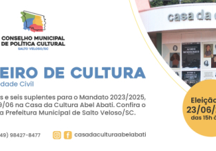 Departamento de Cultura de Salto Veloso abre inscrições para conselheiros de cultura 