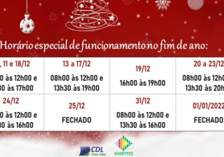 Asset e CDL definem horário especial do comércio para Natal e fim de Ano