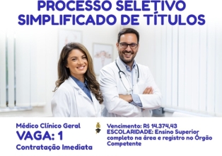 Iomerê abre inscrições para contratação de médico clínico geral e auxiliar de saúde bucal