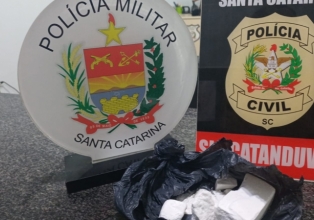 Forças de segurança prendem homem e apreendem cocaína na BR-282 em Catanduvas