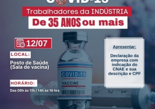 Trabalhadores da Indústria de Treze Tílias serão vacinados para Covid 19 na próxima semana