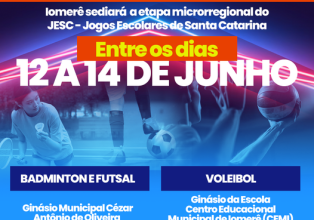 Município sedia etapa Microrregional dos JESC – Jogos Escolares de Santa Catarina.