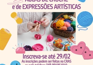 CRAS de Iomerê oferece aulas de crochê e expressões artísticas com vagas disponíveis
