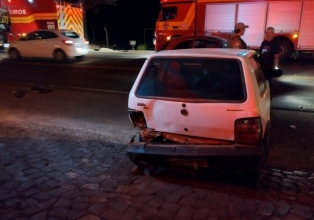 Bombeiros de Tangará atenderam um acidente de trânsito em Pinheiro Preto