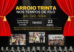 Comunidade Linha Santo Antônio em Arroio Trinta recebe Espetáculo Teatral nesta segunda-feira