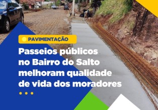 Administração investe na pavimentação dos passeios públicos no Bairro do Salto