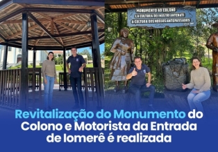 Monumento do Colono e Motorista de Iomerê é revitalizado