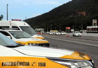 Policia Militar Rodoviária do Posto 8, atende acidente de trânsito em Lacerdópolis