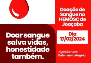 Prefeitura de Iomerê organiza grupo para doação de sangue no HEMOSC em Joaçaba