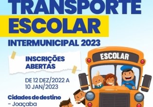 Inscrições para o Transporte Escolar Intermunicipal já estão abertas em Iomerê