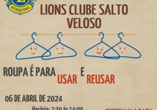 Lions Clube de Salto Veloso promove brechó beneficente neste sábado