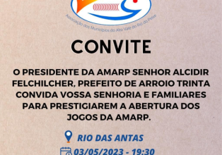 Abertura oficial dos jogos da AMARP, ocorre hoje na cidade de Rio das Antas