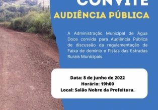Prefeitura de Água Doce promove Audiência Pública para discutir faixa de domínio