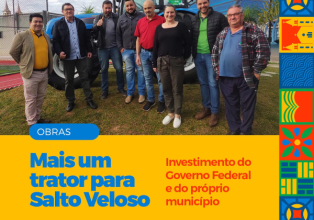 Prefeitura de Salto Veloso adquire novo trator agrícola