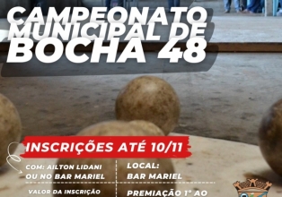 Campeonato municipal de Bochas está com inscrições abertas em Arroio Trinta