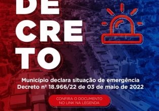 Prefeitura de Videira decreta situação de emergência devido aos estragos das chuvas