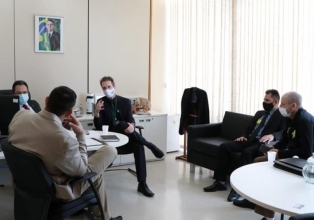 Prefeito e vice-prefeito de Macieira visitam Ministério da Agricultura