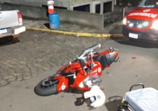 Videira: Um acidente de trânsito envolvendo motocicleta foi registrado na madrugada de hoje.