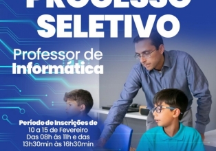 Inscrições para Processo Seletivo para contratação temporária, de Professor de Informática inicia hoje
