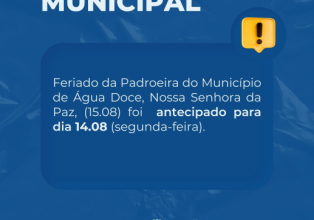 Prefeitura antecipa feriado da Padroeira do município para segunda-feira