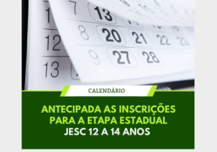 Etapa Seletiva Regional dos JESC - Jogos Escolares de Santa Catarina é adiada