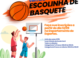 Departamento municipal de esportes disponibiliza mais uma modalidade Esportiva para as crianças.
