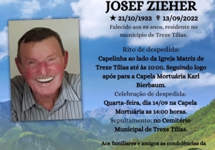 Morre aos 88 anos, o imigrante austríaco Josef Zieher