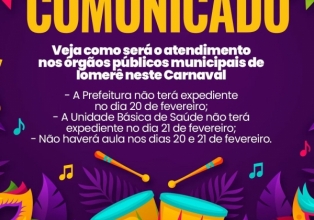 Administração Municipal terá horário diferenciado de atendimento no feriado de Carnaval
