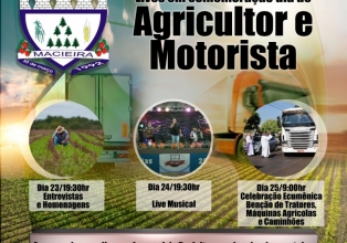 Prefeitura de Macieira realizará evento alusivo ao dia do Agricultor e do Motorista