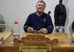 Leocrides Brandalise é o novo presidente da câmara de vereadores de Treze Tílias