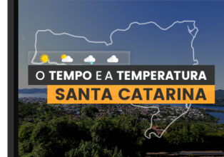 O TEMPO E A TEMPERATURA: dia nublado em Santa Catarina nesta quinta-feira (18)