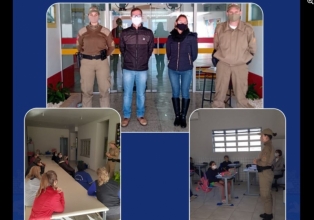 Polícia Militar visita escolas de Iomerê