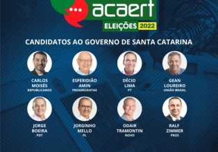 ACAERT promove debate com os candidatos ao Governo de Santa Catarina