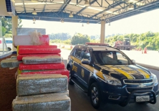 PRF flagra mais de 90 kg de maconha em porta-malas de automóvel na BR 282