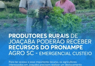 Produtores rurais de Joaçaba poderão receber recursos do Pronampe Agro SC - Emergencial Custeio