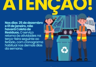 Iomerê não terá coleta de lixo nos feriados de Natal e Ano Novo