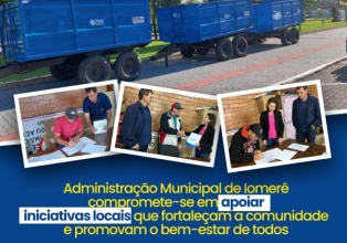 Administração Municipal de Iomerê entrega novas carretas basculantes para comunidades do interior 