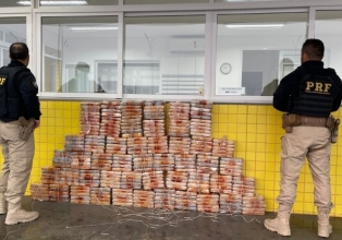Prejuízo milionário para o crime organizado: PRF apreende 266 quilos de pasta base de cocaína em Joaçaba