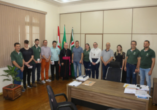 Bispo da Diocese de Joaçaba Dom Frei Mário Marquez visita o município de Ibicaré