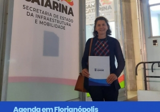 Prefeita Luci Peretti, cumpre agenda em Florianópolis