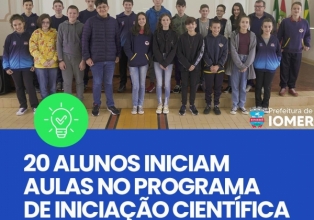 Estudantes de Iomerê participam do Programa de Iniciação Científica