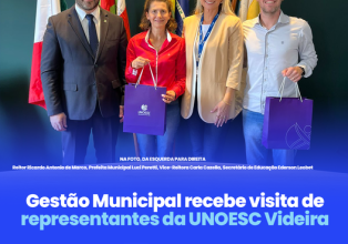Gestão Municipal recebe visita de representantes da Unoesc de Videira