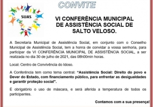 Município de Salto Veloso realiza 6º Conferência de Assistência Social
